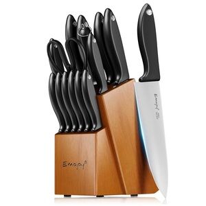 15 pcs stainless steel knife block set